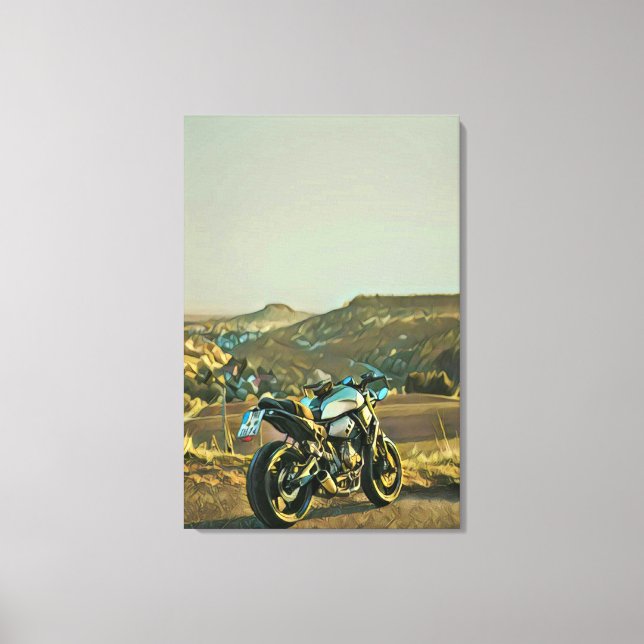 Motorcycle gifts canvas print (Front)