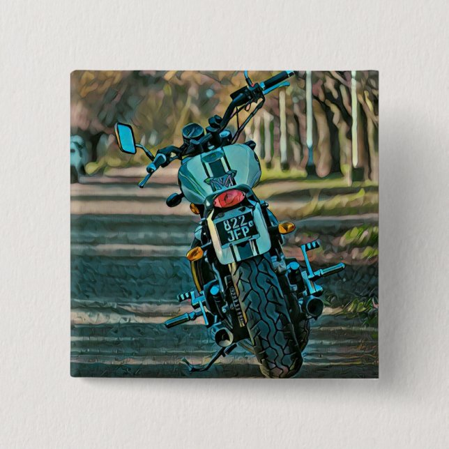 motorcycle gifts for boyfriend 2 inch square button (Front)