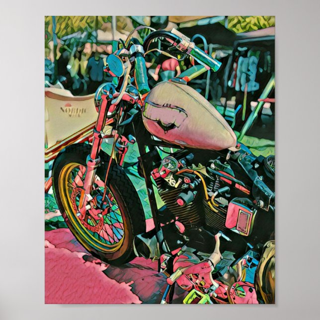 motorcycle gifts for dad poster (Front)