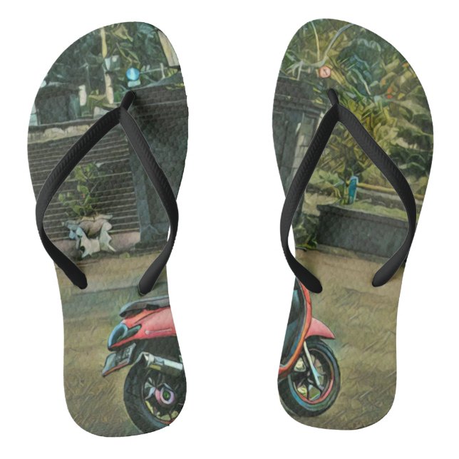 motorcycle gifts for him flip flops (Footbed)