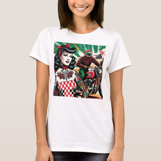 Motorcycle Girl T-Shirt (Front)