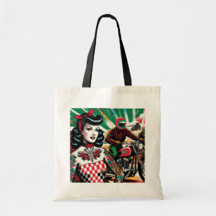 Motorcycle Girl  Tote Bag