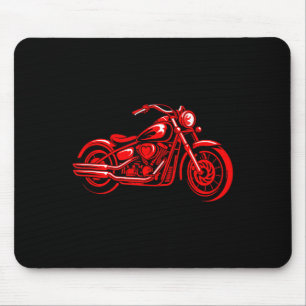 Motorcycle Heart Biker Valentines Day Rider Couple Mouse Pad