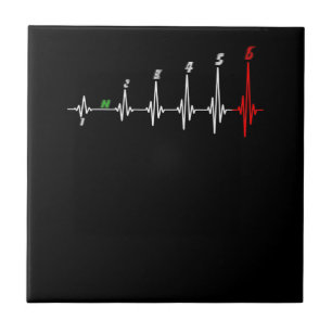Motorcycle Heartbeat Speed Bike Motocross Tile