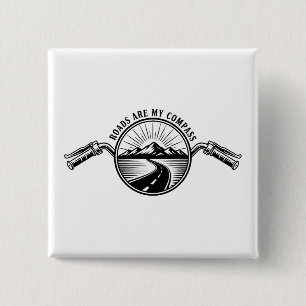 Motorcycle Horizon Adventure      2 Inch Square Button