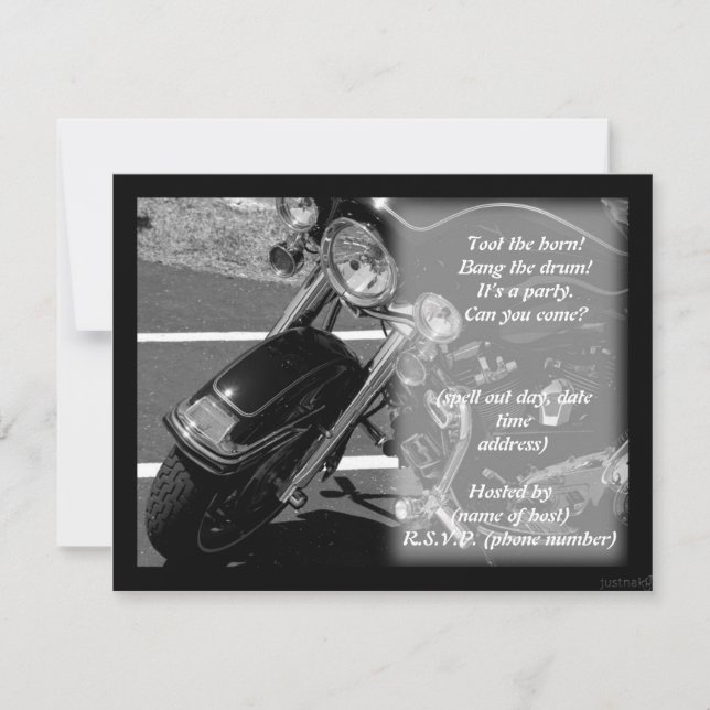 motorcycle iii party invite (Front)
