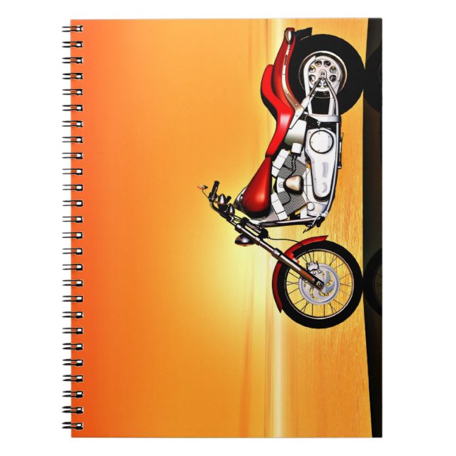motorcycle in the sunset notebook (Front)