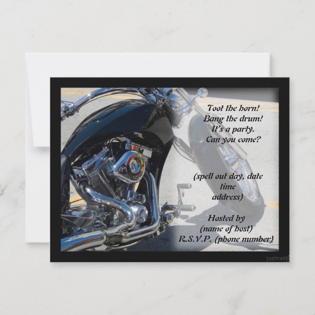 motorcycle iv party invite (Front)