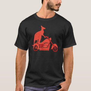 Motorcycle Kangaroo Wildlife Animal Australia T-Shirt