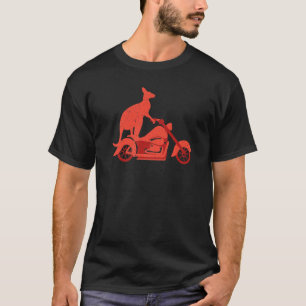 Motorcycle Kangaroo Wildlife Animal Australia T-Shirt