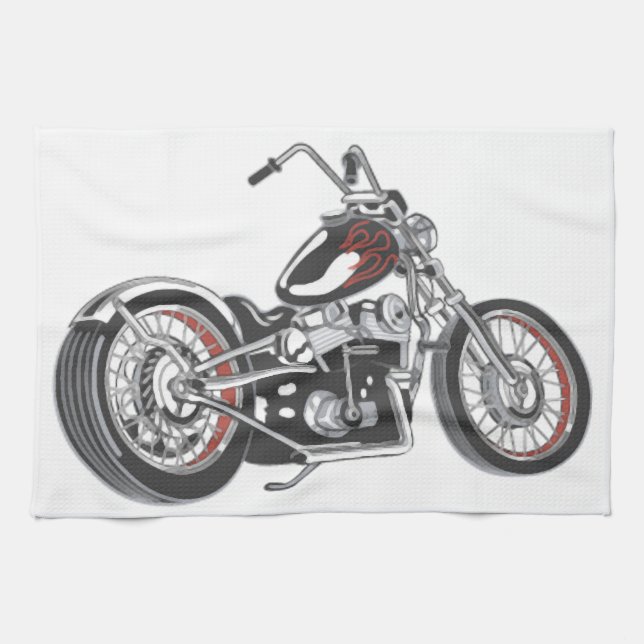 Motorcycle. Kitchen Towel (Horizontal)