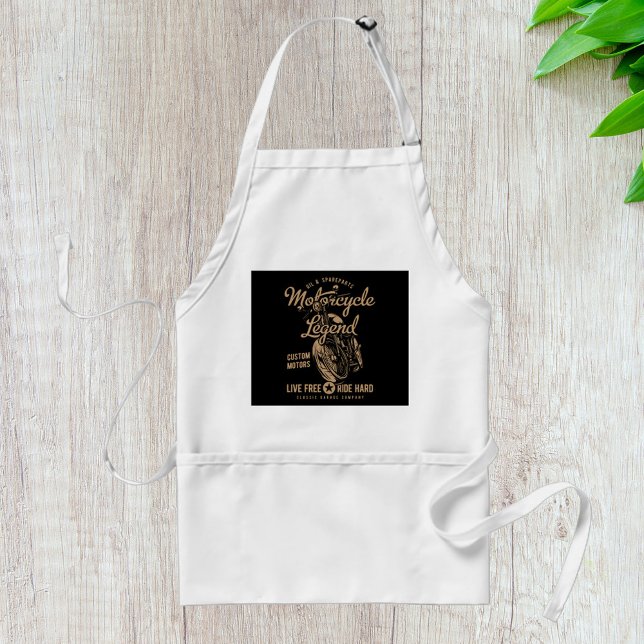 Motorcycle Legend Live Free Ride Hard Standard Apron (Creator Uploaded)
