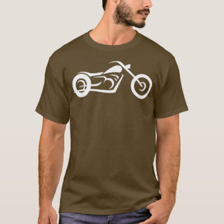 Motorcycle Line Drawing black T-Shirt