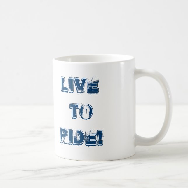 Motorcycle, Live to Ride! Coffee Mug (Right)