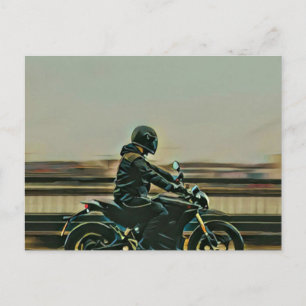 Motorcycle lover gift postcard
