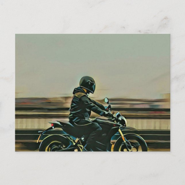 Motorcycle lover gift postcard (Front)