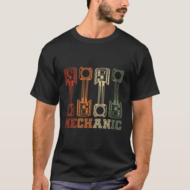 Motorcycle Mechanic Biker Motorcyclist Garage T-Shirt (Front)