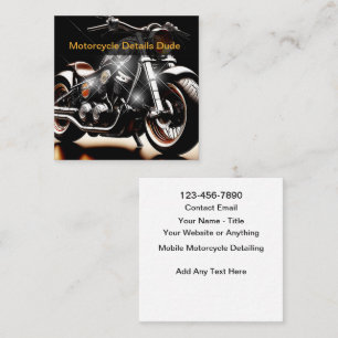 Motorcycle Mobile Detailing Services Square Business Card