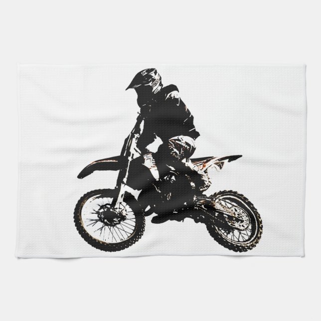 Motorcycle Motocross Kitchen Towel (Horizontal)