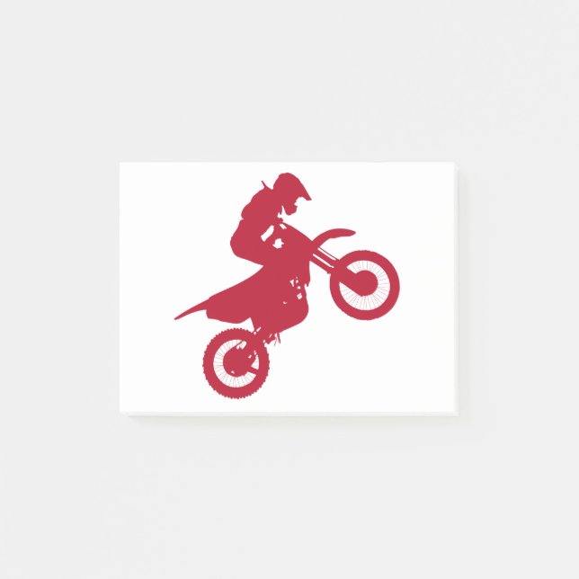 motorcycle motocross performing acrobatics post-it notes (Front)