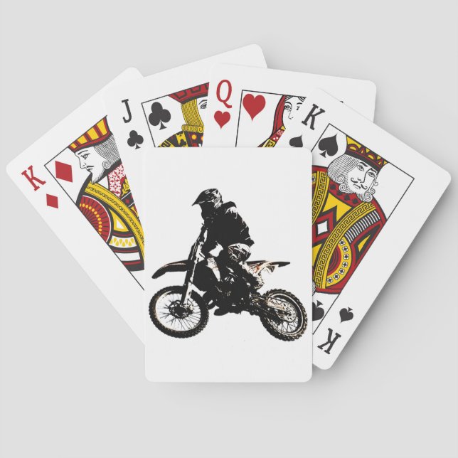 Motorcycle Motocross Playing Cards (Back)