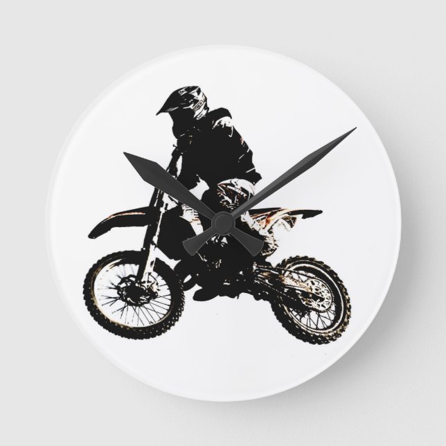 Motorcycle Motocross Round Clock (Front)