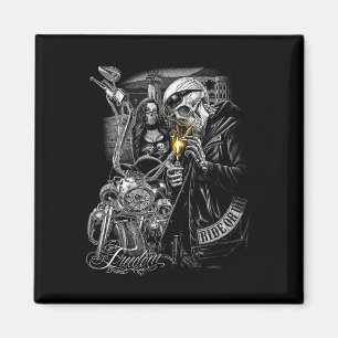 Motorcycle Motor Cycle Motorcycle Mechanic Hallowe Magnet