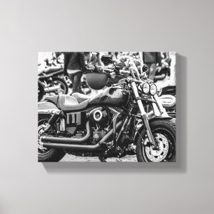Motorcycle Motorbike Biker Ride Rider Details Canvas Print