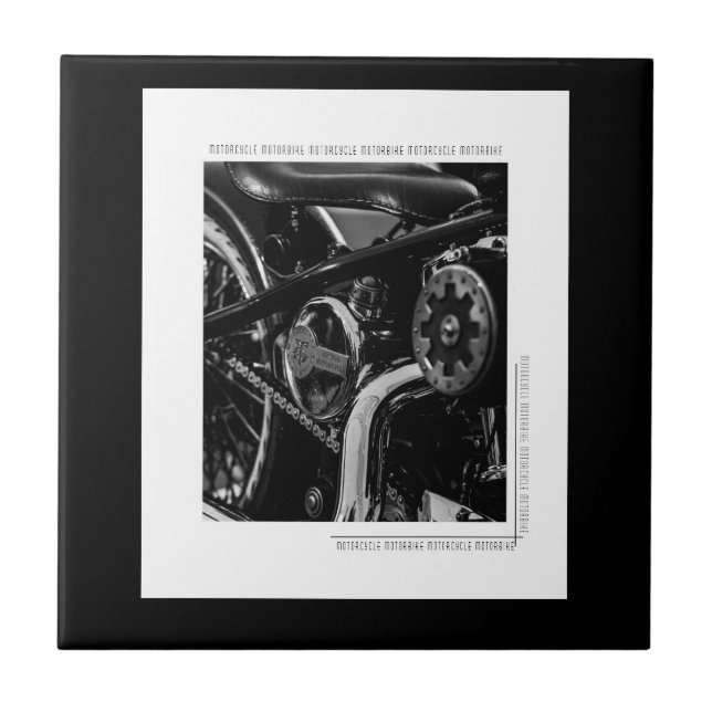 Motorcycle Motorbike Biker Ride Rider Tile (Front)