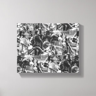 Motorcycle Motorbike Bikers Ride Riders Details Canvas Print