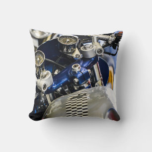 Motorcycle Motorbike Bikers Ride Riders Details Throw Pillow