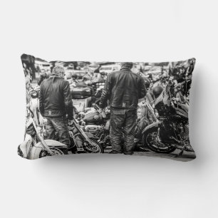 Motorcycle Motorbike Bikers Ride Riders Lifestyle Lumbar Pillow