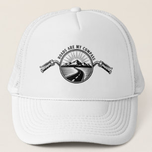 Motorcycle Mountain Highway Trucker Hat