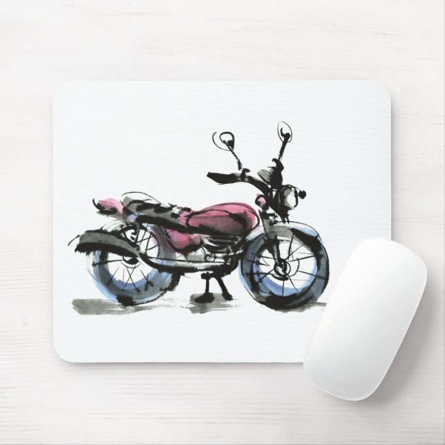 Motorcycle Mouse Pad (With Mouse)