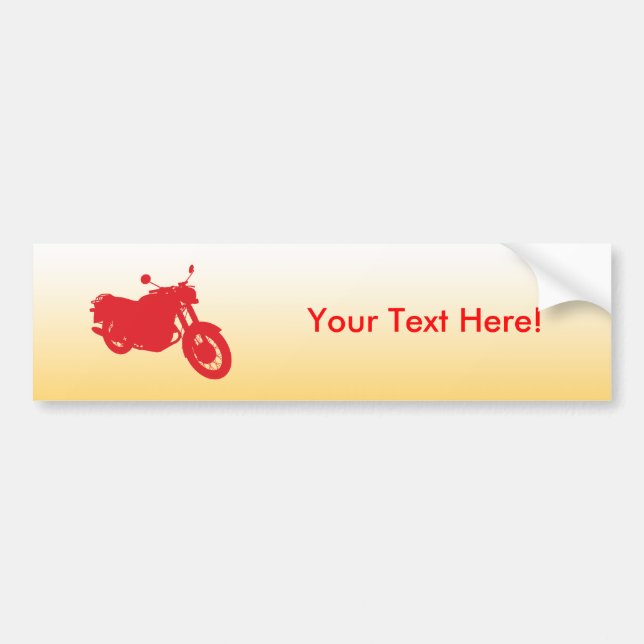 Motorcycle: Outline Profile: Bumper Sticker (Front)