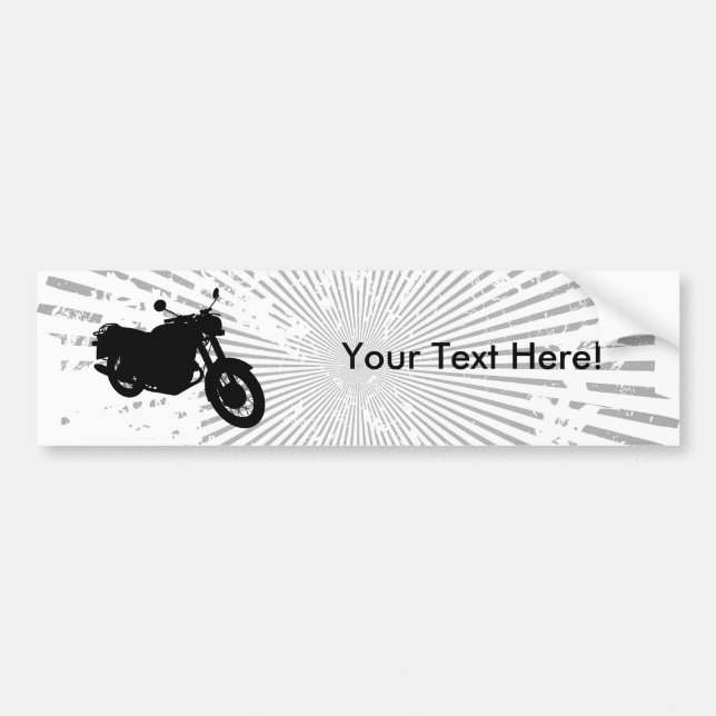 Motorcycle: Outline Profile: Bumper Sticker (Front)