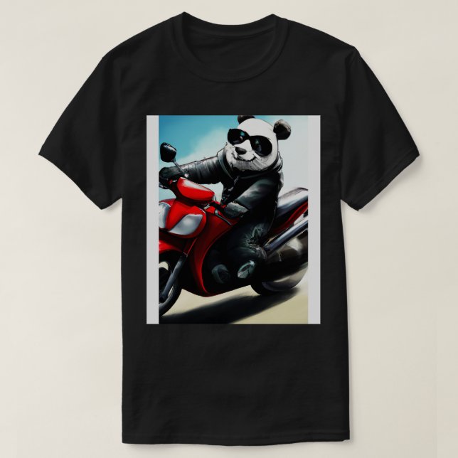 Motorcycle Panda 1 T-Shirt (Design Front)