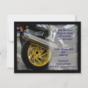 motorcycle party invite