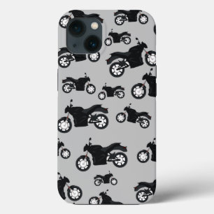 Motorcycle Pattern iPhone 13 Case