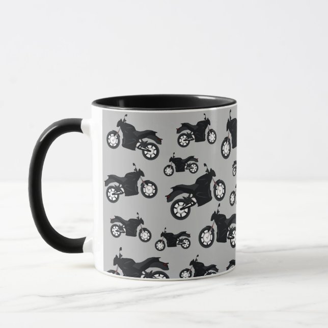 Motorcycle Pattern  Mug (Left)