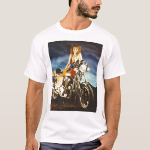 Motorcycle Pin-up Girl T-Shirt
