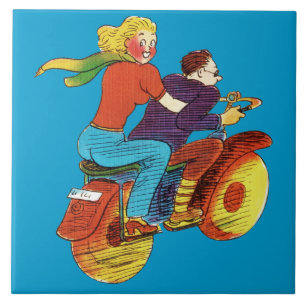 Motorcycle Pin-Up Tile