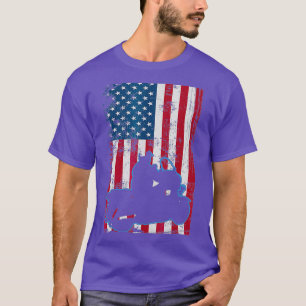Motorcycle Police Shirt - Flag Patriotic Thin