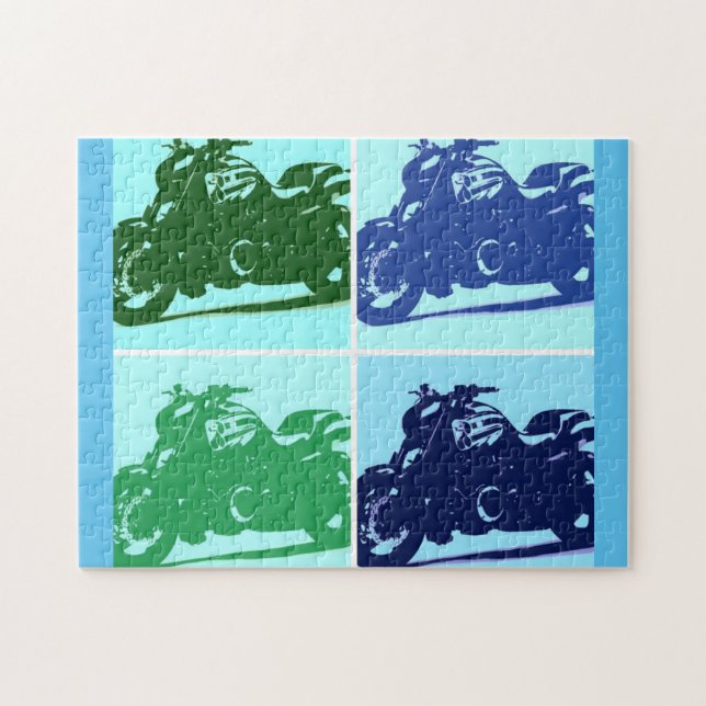 Motorcycle Pop Art Jigsaw Puzzle (Horizontal)
