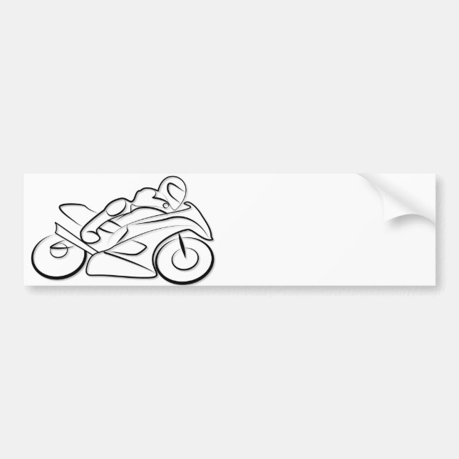 motorcycle race bumper sticker (Front)