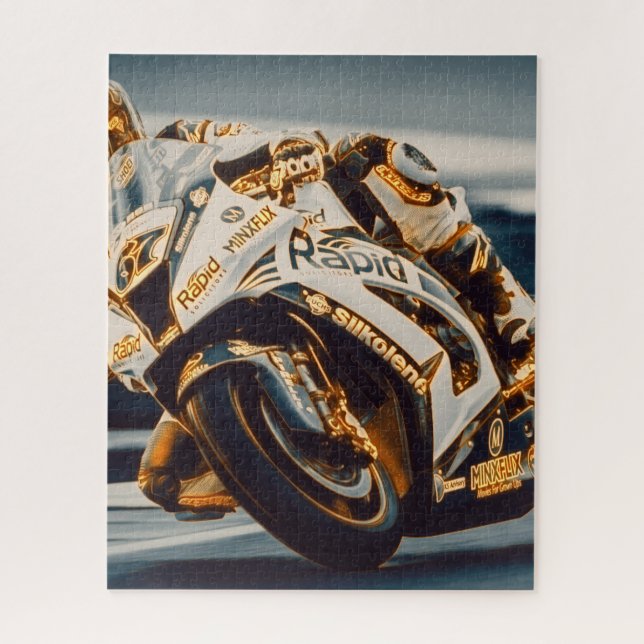 Motorcycle Racer Jigsaw Puzzle (Vertical)