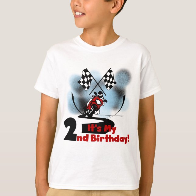 Motorcycle Racing 2nd Birthday Tshirts and Gifts (Front)