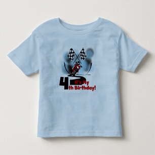 Motorcycle Racing 4th Birthday Tshirts