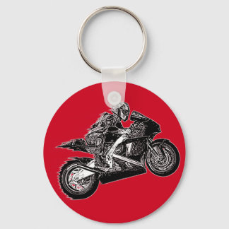 Motorcycle racing keychain