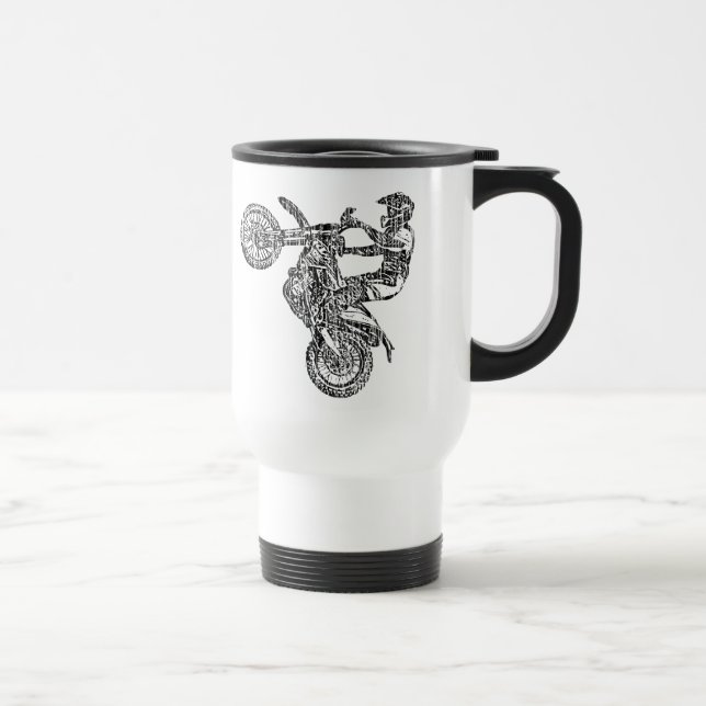 Motorcycle racing travel mug (Right)